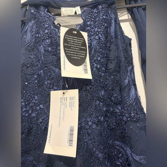 JADE COUTURE BNWT NAVY MOTHER OF BRIDE/WEDDING GUEST/EVENT DRESS STYLE#K218062 - Picture 6 of 8